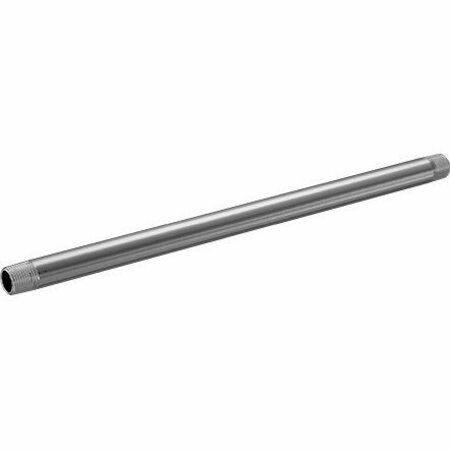 BSC PREFERRED Standard-Wall Aluminum Pipe Threaded on Both Ends 1/2 NPT 16 Long 5038K393